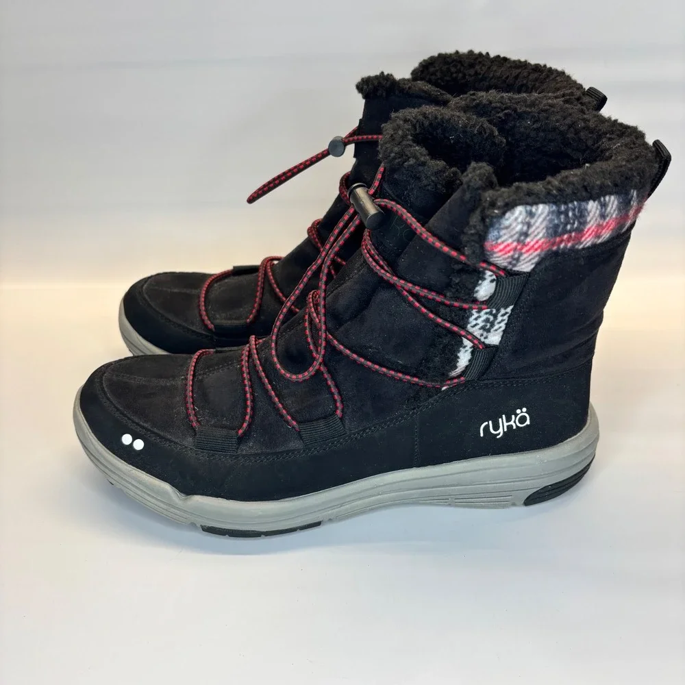 Ryka Alyssa Black Waterproof Winter Snow Boots Womens‎ Size 8M